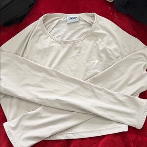 Gymshark Light Beige Long Sleeve Top